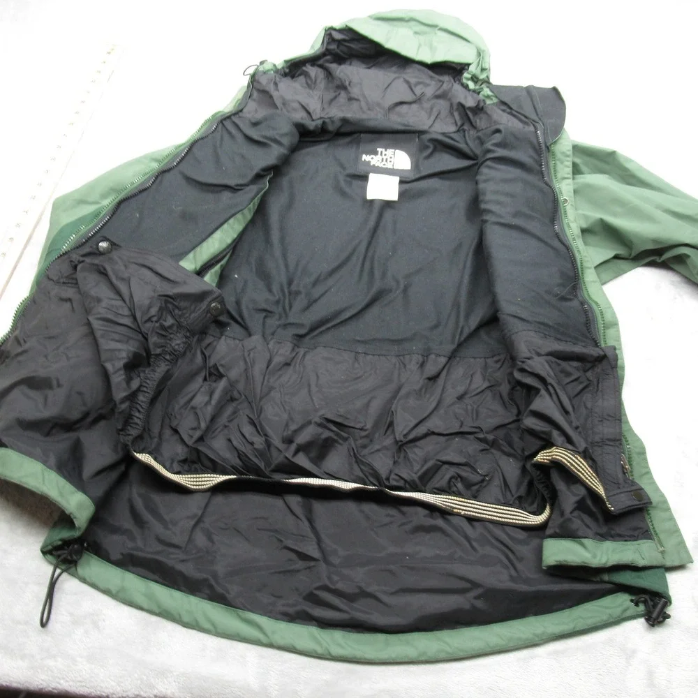 North Face GoreTex Jacket Womens XS Green 3 in 1 Shell Waterproof Rugged Coat - Picture 10 of 16